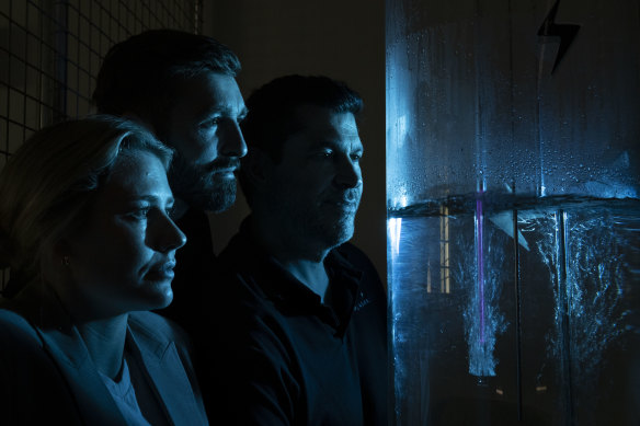 From left: PlasmaLeap co-founder Samantha Cullen, chief executive Frere Byrne and co-founder P.J. Cullen.