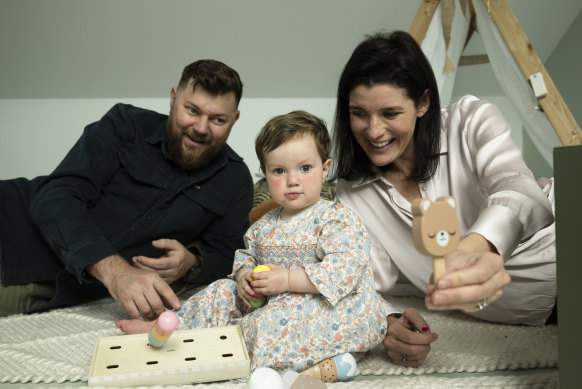 Sean and Edwina Bradstreet say their daughter Scout is unrecognisable from the girl born with a brain tumour less than two years ago. 