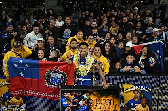 Joash Papalii, who made his Eels debut last month, is tipped as a star of the future.
