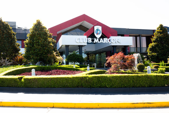 The exterior of Club Marconi.