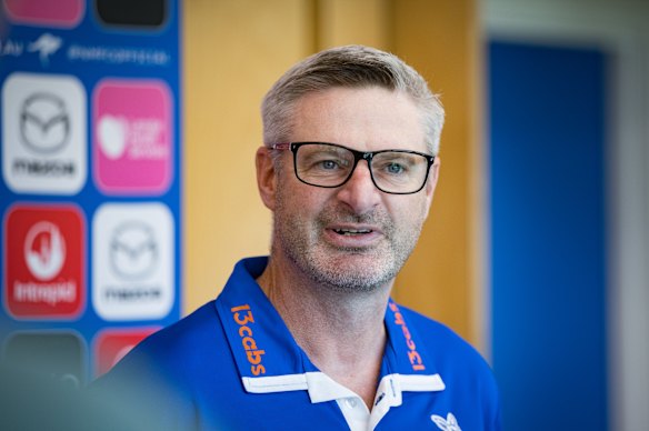 North Melbourne list boss Brady Rawlings at the club’s Arden Street base on Tuesday.
