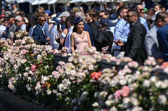 Up to 10,000 racegoers were allowed to attend Flemington on Melbourne Cup day.