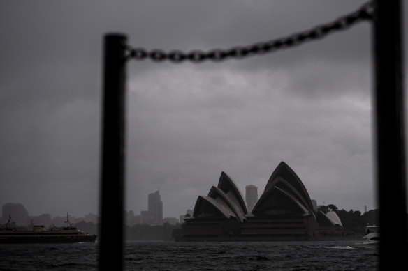 Rain rolled across Sydney on Wednesday. Sydney’s wettest year on record could be broken as early as the weekend.