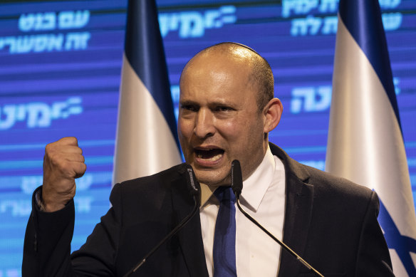 Right-wing politician Naftali Bennett is taking over as prime minister.
