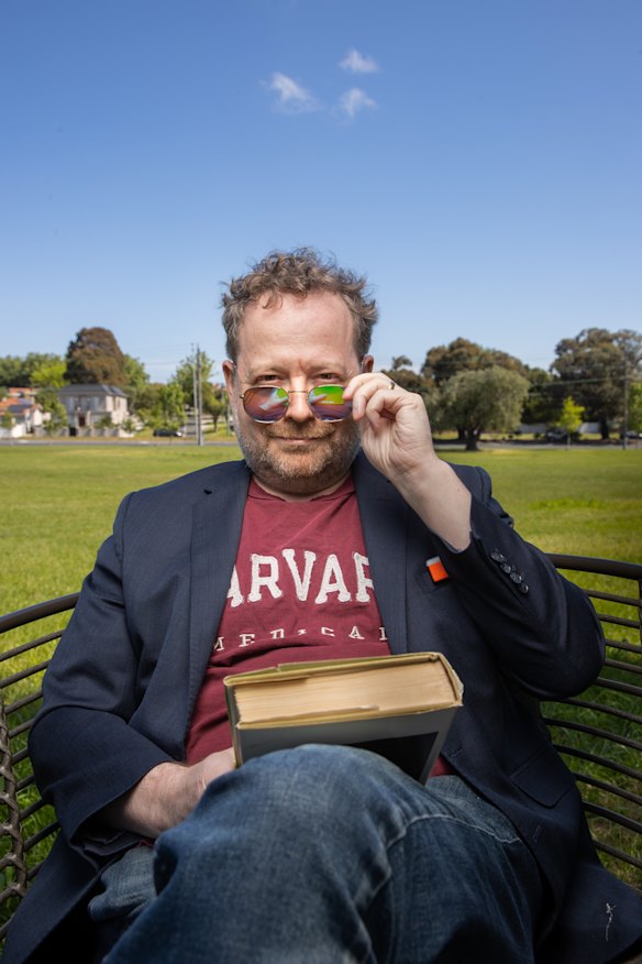 Cain tries to work outside as much as possible to increase his exposure to daylight.