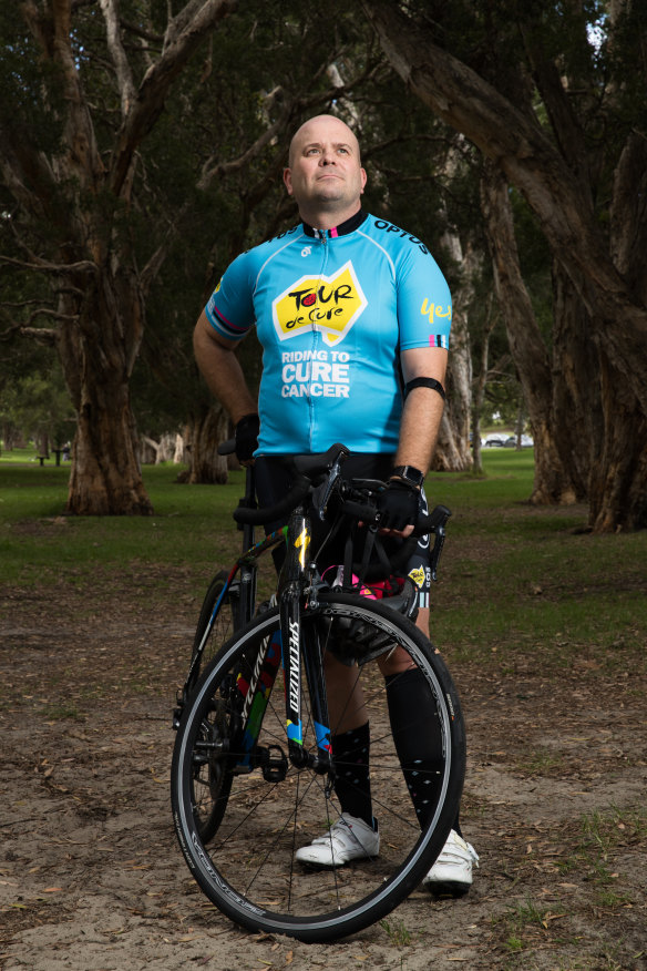 Bill Springett-Kelly has been training for  the Tour de Cure's signature ride from Sydney to Geelong to fight cancer.