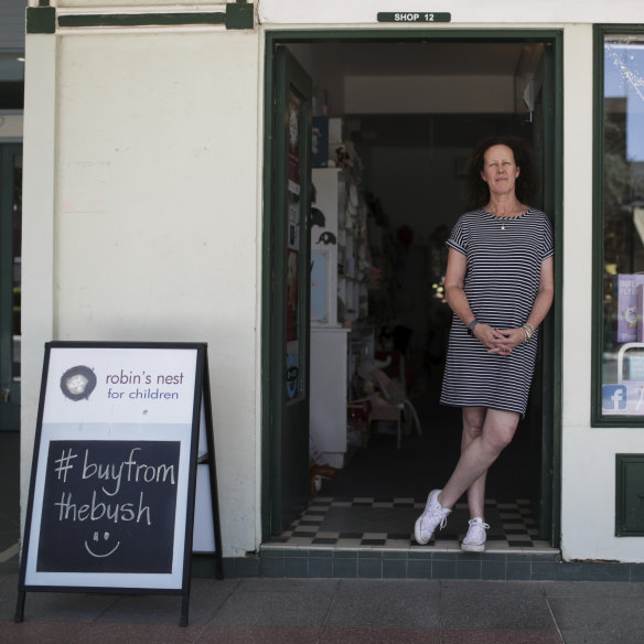 Moree toy shop owner Dibs Cush has seen her online sales grow thanks to the 'Buy from the Bush' campaign.