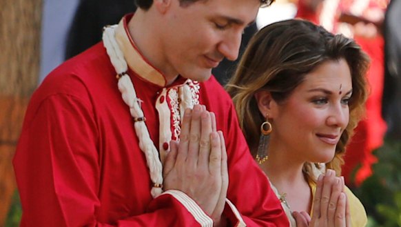 Justin Trudeau and his wife, Sophie, in India earlier this week.