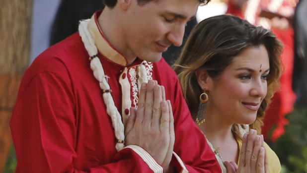 Justin Trudeau and his wife, Sophie, in India earlier this week.