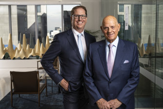 Premier Investments chairman Solomon Lew and Premier Retail CEO Richard Murray.