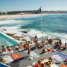 Sydneysiders at Bondi’s Icebergs Pool during summer’s heatwave. 