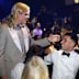 Bailey Smith, who rocked up late, chats to Nick Daicos at the Brownlow. 