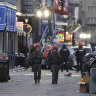 Emergency services attend the scene after a vehicle drove into a crowd on New Orleans’ Canal and Bourbon Street.