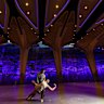 Sydney Dance Company members Lucy Angel and Sam Winkler rehearse within the newly created $100m transformation of The Cutaway, at Barangaroo.
