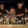 A candlelight vigil for the victims of the shooting rampage in Montenegro on Thursday [AEDT].