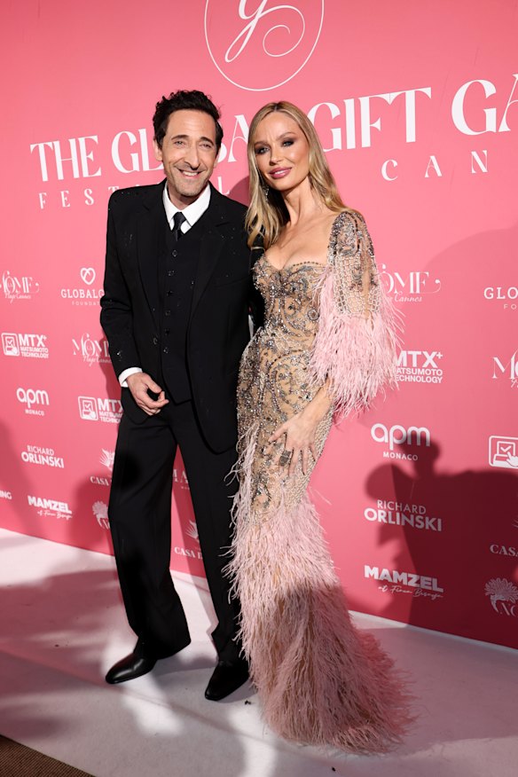 Adrien Brody and Georgina Chapman.