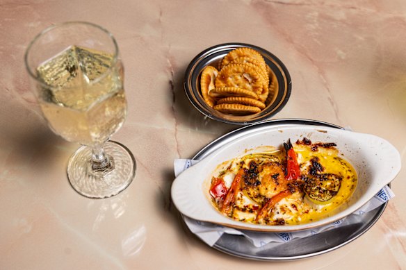 Kon’s spicy feta and bullhorn peppers.