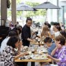 Diners at Lotus restaurant can tip staff in addition to a service charge added to the bill of group bookings.