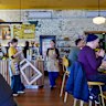 Inside the cheerful cafe Happyfield in Haberfield.