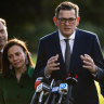 Planning Minister LIzzie Blandthorn (second left) with Premier Daniel Andrews this week.