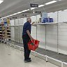 Supply chain shortages caused empty supermarket shelves during the pandemic.