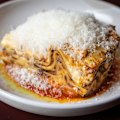 Wagyu lasagne with truffled manchego.