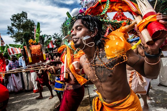 The Chariot Festival celebrations at Sydney Murugan Temple in Mays Hill in April.