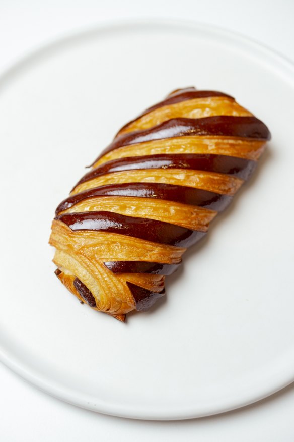 Layers’ signature chocolate bar croissant.