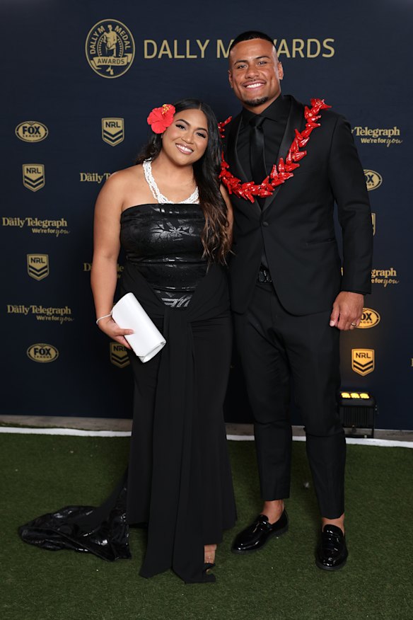 Stephen Crichton (right) and guest.