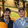 Luke Alexandrou and James Leys are the fourth generation in their family to contribute to the Western District display at the Royal Easter Show.