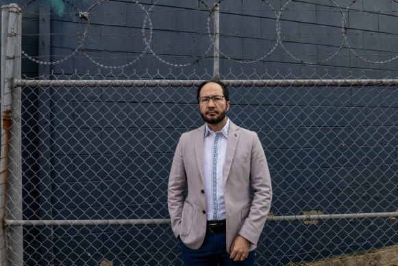 Adam Turan, president of the East Turkistan Australian Association, photographed in Adelaide.