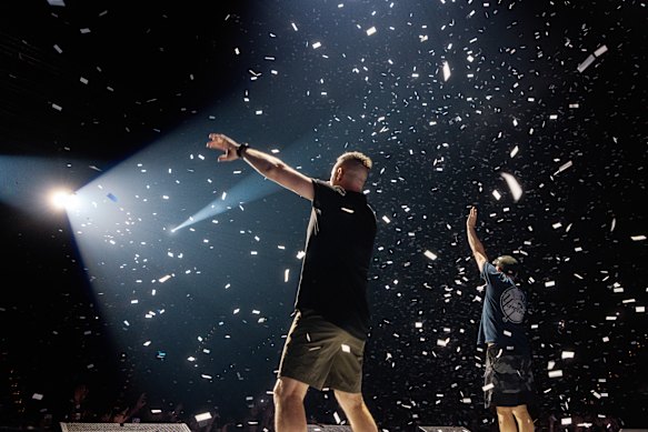 Hilltop Hoods perform at Rod Laver Arena, March 6, 2026.