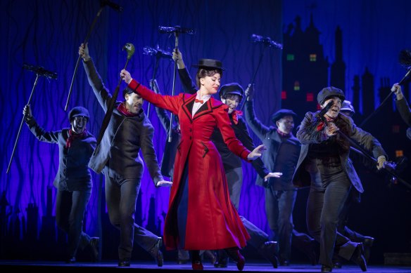 Stefanie Jones as Mary Poppins in the stage production at Her Majesty’s Theatre Melbourne.