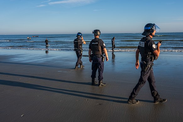French police do their best to disrupt the migrant boats - but stopping every one from leaving is an impossible task.