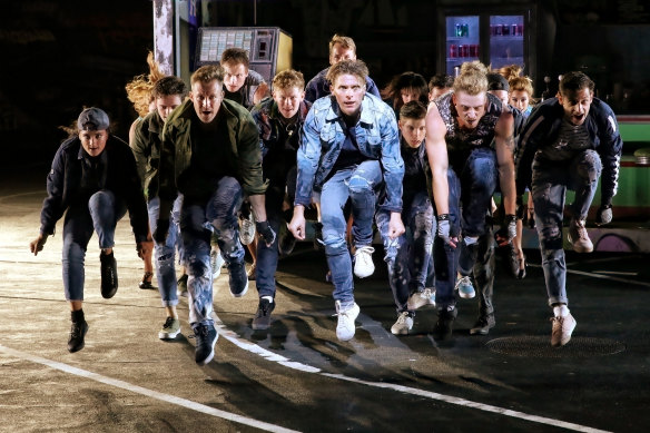 Jets in Opera Australia's 2019 Handa Opera on Sydney Harbour — West Side Story. 