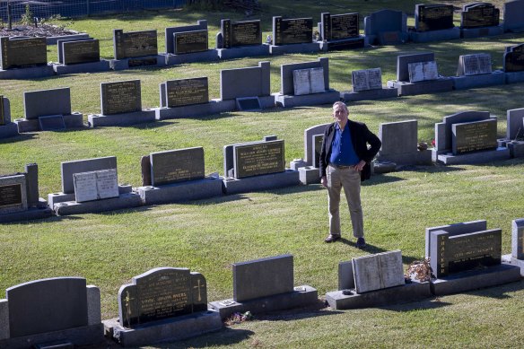 Ian McBeath worries about what will happen when the money runs out to maintain Rye Cemetery after it no longer has space for new burials.