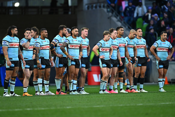 The Sharks want to play their semi-final at home after their big loss to the Storm.