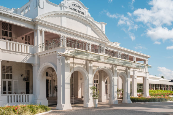 Colonial grandeur at Grand Pacific Hotel.