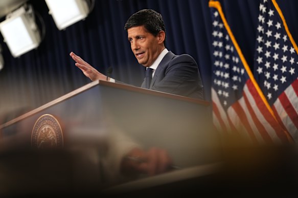 Fed chair Kevin Warsh as he explained the US central bank’s wait-and-see approach.