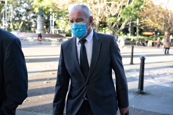 Chris Dawson outside the NSW Supreme Court on Monday.