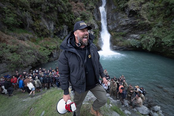 Director and co-writer Patrick Hughes on the set of the film.