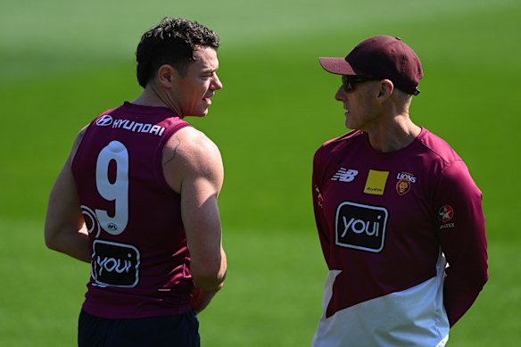 Lachie Neale at training today.