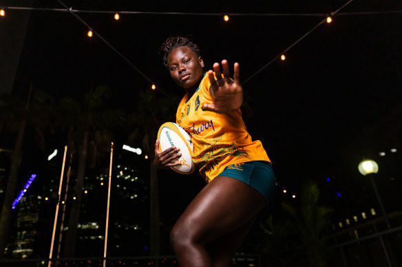 Biola Dawa in Brisbane ahead of the Wallaroos clash with New Zealand.