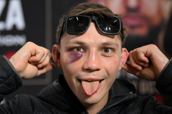 Worse for wear: Nikita Tszyu.