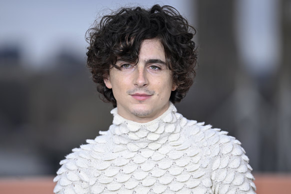 Timothée Chalamet at the London premiere of <i>Dune: Part Two</i> in February is the face of Bleu De Chanel, which has released a luxury hair mist for men.