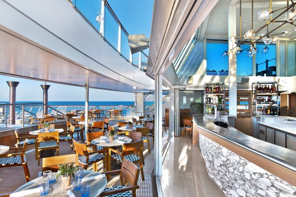 Passengers are consistently drawn to the more relaxed Aquavit Terrace.