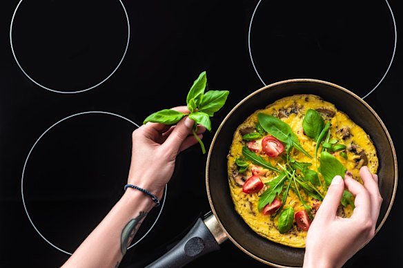 An induction cooktop.