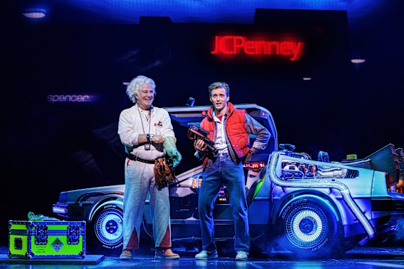 Roger Bart as Doc Brown and Axel Duffy as Marty McFly bring just the right amount of nostalgia to the stage in ‘Back to the Future’ to keep kids of the 80s happy, while also appealing to a whole new audience. 