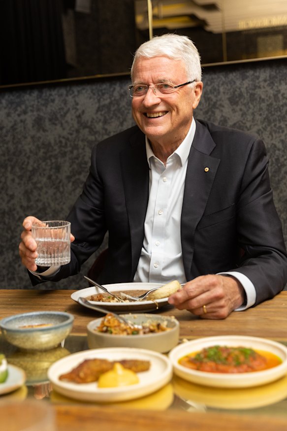 Michael Chaney, businessman and chair of the National School Resourcing Board, at Maha restaurant. 
