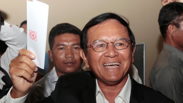 Cambodia National Rescue Party President Kem Sokha pictured before he was jailed last year.